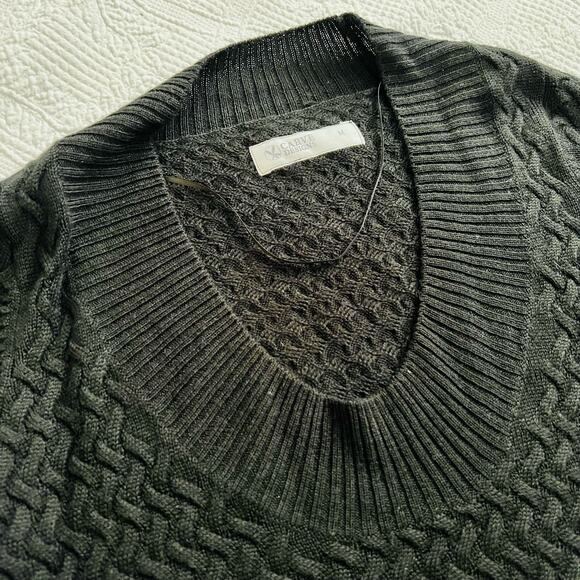 Carve Designs Miley V-Neck Sweater Black Knit Medium - Picture 3 of 6
